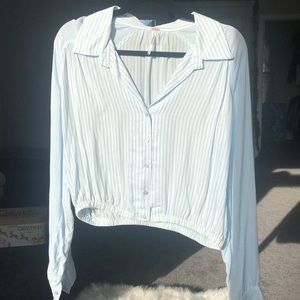 Free people long sleep crop top.